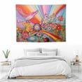 thumbnail image 3 of ONETECH  Cute Mushroom Tapestry Wall Hanging 70s Rainbow Tapestry Vintage Sun Tapestry Flower and Hippie Eye Tapestry for Room, 3 of 7