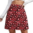 thumbnail image 2 of Mini Skirt for women Love Heart Skirt Summer Red White Holiday Design Korean Fashion Casual A-line S, 2 of 7