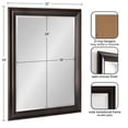 thumbnail image 2 of Kate and Laurel Whitley Traditional Framed Wall Mirror, 22 x 28, Bronze, Classic Rectangle Bathroom Mirror with Transitional Profile and Beveled Edge Design, 2 of 8