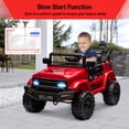 thumbnail image 3 of Historyli Camioneta Eléctrica para Niños 12V con Control Remoto - Carro De Juguete para Niñas y Niños De 4 a 8 Años,3 Velocidades,Suspensión,Música,Luces LED,Rojo, 3 of 9
