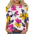 thumbnail image 2 of 3/4 Length Sleeve Womens Tops Womens Summer Shirts Casual Womens Tops Trendy Oversized Cropped Graphic T Shirts for Women my items ordered, 2 of 4