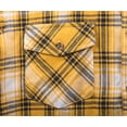 thumbnail image 5 of Men's Casual Flannel Plaid Shirt Sleeveless Cotton Plus Size Vest Yellow&White M, 5 of 5