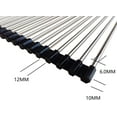 thumbnail image 3 of 17.8" L x 13" W Roll Up Dish Drying Rack Foldable Dish Rack Multipurpose Dish Drainers Over The Sink Dish Drying Rack Roll-up Drying Rack SUS304 Dish Drying Rack by (Black), 3 of 4