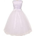 thumbnail image 2 of Big Girls' White Rhinestone Belt Communion Flowers Girls Dresses Coral 10 (MB27K6), 2 of 3