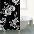thumbnail image 4 of Waterproof Beautiful Colorful Floral Shower Curtain 72x72 Inch Boho Style Polyester Unique Shower Curtain for Bathroom Hotel Home Decor with 12 Plastic Hooks, 4 of 5