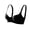 Black, variant on Seamless Wireless Bralette for Women Plunge Neck Demi Coverage Bras Stretch No Underwire Breathable Lingerie Tops with Adjustable Straps White S