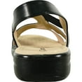 thumbnail image 4 of kozi Sandale Compensée Décontractée Confortable pour Femme, Mocassin à Enfiler OY3132 avec Bande Élastique et Bout Rond Ouvert, Noir, Taille 10, 4 of 8