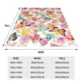 thumbnail image 3 of Honeii Butterflies and Roses Print Fleece Blanket - Throw Blanket for Bed, Sofa, Couch, Camping, and Travel , Microplush Ultra Soft Warm Blanket-50"x40", 3 of 7