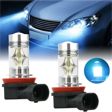 Led Aluminum Alloy Bright Light - EEEKit Fog Driving LED Light Bulbs, 2-Pack Ultra Bright Aluminum Alloy Replacement Lighting, 100W Daytime Running Front Car Lamps Bright Blue