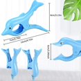 thumbnail image 2 of 4 PCS Clips para toallas de playa Clip grande de plástico para tumbonas Clip para toallas de playa Pinza para ropa para tumbonas a prueba de viento 8 * 12 cm para edredones Ropa Abrigos Pant, 2 of 5