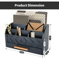 thumbnail image 5 of Wooden Desk Organizer Mail Organizer Countertop, Desktop Organizer Mail Sorter Mail Holder Bill Organizer for Desk, Desk Organizers and Accessories for Women (Black), 5 of 13