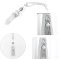 thumbnail image 4 of Uxcell 26.8'' Decorative Curtain Tieback Braid Rope Tassels Holder Polyester Silver Tone 2pcs, 4 of 7