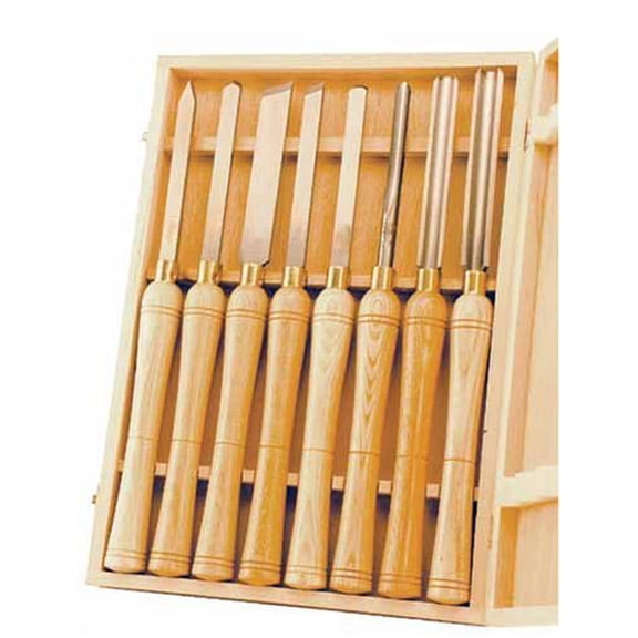 Wood Lathe 8 Pcs Chisel Set, Handheld Woodworking Turning Tools Wood Turning Tool Wood Turning Lathe Tool