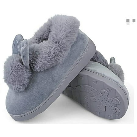 

Girls Slippers Bunny Plush Women Warm House Shoes Bedroom Non Slip Cute Animal Cotton Slipper