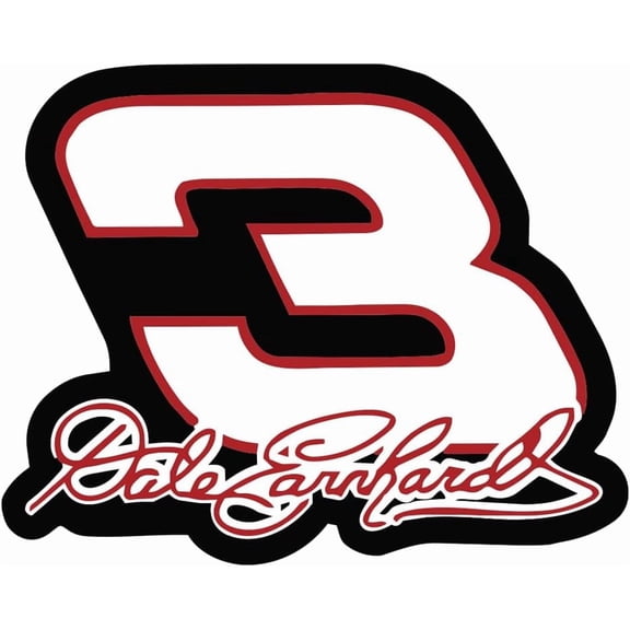 Racing Legend Number 3 Signature Sticker, Waterproof Iconic Motorsports Graphic Decal for Cars, Trucks, Windows & Bumpers (5" x 5")
