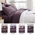 thumbnail image 4 of Southshore Fine Living, Inc. Extra Deep Pocket Twin XL Bed Sheets, 4-Piece Ultra Soft Sheets, Purple, 4 of 9