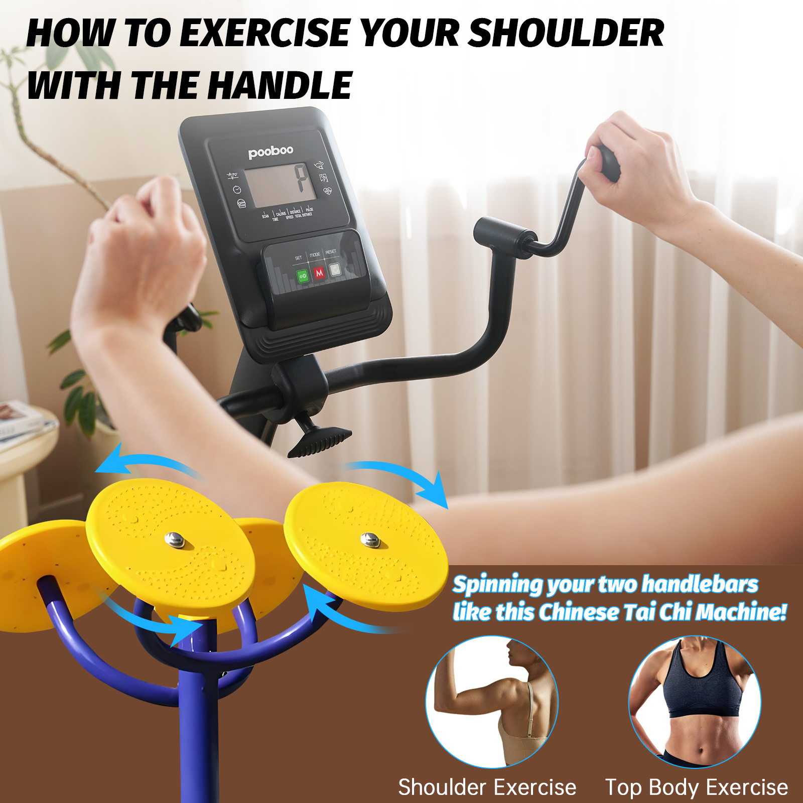LNOW Magnetic Recumbent Exercise Bike with Bluetooth photo 3