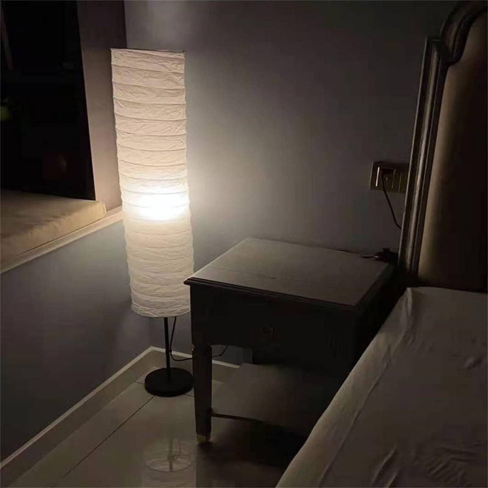 Paper Floor Lamp Shade, Foldable Paper Lamp Shade with Hyperlink Image, for Living Room Bedroom Office -