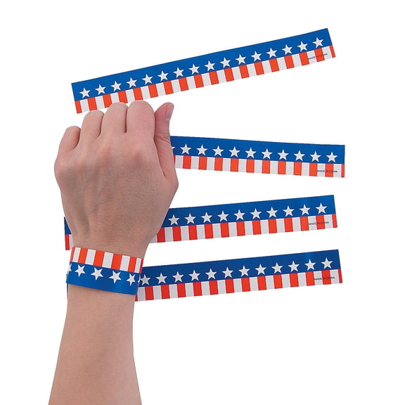 Fun Express - Patriotic Printed Wrist Tickets for Fourth of July - Party Supplies - Entertainment - Admission Tickets & Wristbands - 100 Pieces
