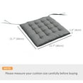 thumbnail image 3 of Outsunny Outdoor Patio Chair Cushion with Ties, Button Tuft, Charcoal Grey, 3 of 10