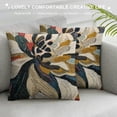 thumbnail image 3 of FUMJ Brown Tan Black Pillow Covers Dahlia Floral Decor Throw Pillows Spring Summer Modern Geometry Flower Outdoor Decorative Cushion Cases for Sofa Couch Bed Decorations, 3 of 5