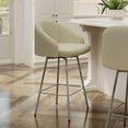 thumbnail image 5 of Amisco Nelly 26 In. Swivel Counter Stool - Beige Fabric / Grey Metal, 5 of 9