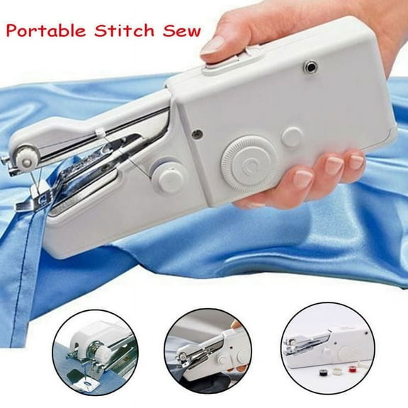 Handheld Sewing Machine for Beginners, Mini Stitching Sewing Machine Hand Electric Cordless Portable Sewer Machine for Kids Clothes, Home, DIY Accessories