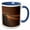 Blue/White, variant on 3drose, Africa, Erg Chebbi, Morocco. Bush Growing on Desert Dune., 11oz Mug