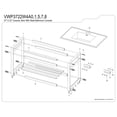 thumbnail image 5 of Kingston Brass VWP3722W4A5 Quadras 37" Ceramic Console Sink with Steel Base and Shelf (4-Inch, 3-Hole), White/Oil Rubbed Bronze, 5 of 7