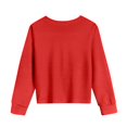 thumbnail image 5 of Winter Savings Clearance! Nskgu Girls Sweatshirts Women's Summer Causal Long Sleeve Blouse Round Neck Crop Tops Twist Front Tee T-Shirt Pullover, 5 of 5