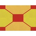 thumbnail image 1 of Ahgly Company Machine Washable Indoor Rectangle Transitional Neon Orange Area Rugs, 8' x 10', 1 of 7