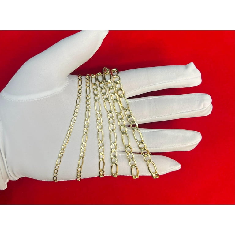 14K Gold Figaro Chain Bracelet,14k Real Gold Figaro Bracelet, 14k
