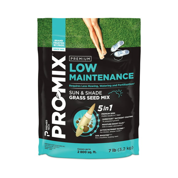 PRO-MIX Premium Low Maintenance Lawngrass Grass Seed, 7 lbs