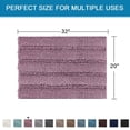 thumbnail image 2 of Bath Rugs for Bathroom Non Slip Bath Mats Extra Thick Chenille Striped Rug 20" x 32" Absorbent Non Skid Fluffy Soft Shaggy Washable Plush Mat for Indoor, Bath Room, Tub - Mauve/Rose, 2 of 6