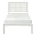 thumbnail image 2 of Twin Size Platform Bed,Rattan Bed Frame with Headboard,No Box Spring Needed, White, 2 of 7