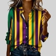 thumbnail image 3 of Chandails à Manches Longues pour Femmes sous Blouses Médicales Imprimé Carnaval Col Rond Haut Décontracté Doux Léger Blouse de Superposition, 3 of 5