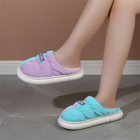 

Summer Slippers For Women Beach Accesseories Flip Flops For Women Ladies Fashion Colorblock Leather Comfort Flat Bottom Plus Cotton Slippers Swimming Pool Accessories Mens Women Slippers
