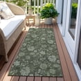 thumbnail image 6 of Addison Rugs Chantille Indoor/Outdoor Transitional Floral Olive Washable Runner Rug, 2'3" x 7'6", 6 of 6