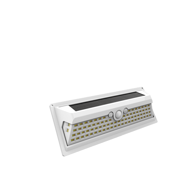 GE Outdoor Security LED Wall Light with Motion & Dusk to Dawn Sensor, Solar Light, 2400 Lumens, White