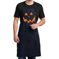 thumbnail image 1 of Jack O Lantern Pumpkin Kitchen Apron - Black, 1 of 1