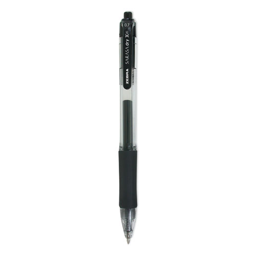 Sarasa Dry Gel X20 Gel Pen, Retractable, Medium 0.7 mm, Black Ink, Smoke Barrel, 12/Pack | Bundle of 2 Dozen
