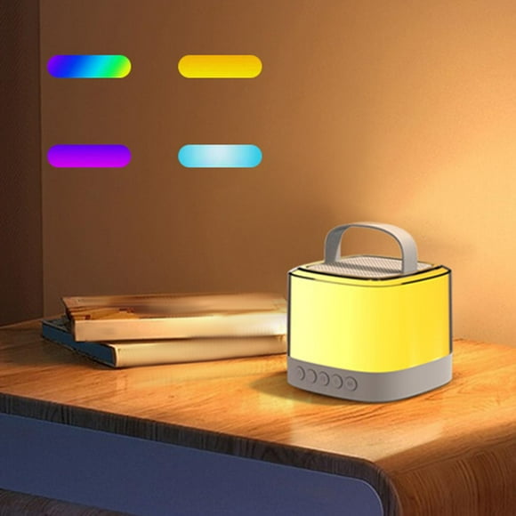 Mini altavoz con micrófono, mango de regalo, reproductor de música fácil de operar, Bluetooth, pequeño altavoz para escritorio, Fiesta al aire libre con 1 micrófono BLESIY Bocinas portables