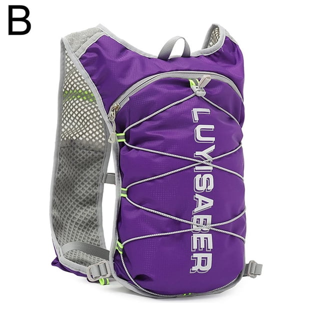Nylon Cycling Backpack with Water Bottle - Lightweight, Reflective, Large Capacity