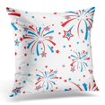 thumbnail image 1 of EREHome Housse de Coussin Feux d'Artifice Festifs Blancs Juillet Rouge 20x20 Pouces, 1 of 1