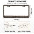 thumbnail image 3 of Coolnut Leopard Print Cheetah Animal License Plate Frames for Women Men 2 Pcs Personalized Car License Plate Holder with Screw Caps, Elliptical Hole, 3 of 7