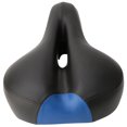 thumbnail image 1 of Asiento de bicicleta acolchado suave con diseño transpirable y absorción de impactos - Sillín de bicicleta cómodo en negro y azul, 1 of 8
