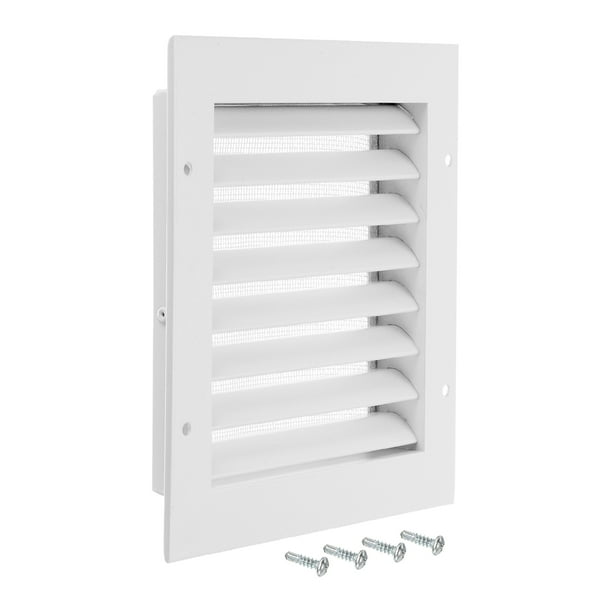 Rejillas de pared Uxcell, 8 x 8 pulgadas, 1 juego de rejilla de ventilación de aluminio, con louver y malla