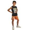 thumbnail image 7 of Naruto 3-Pack Boy's Blue Short Sleeve Tee, Black Muscle Tank, Orange Athletic Shorts Set, 7 of 7