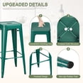 thumbnail image 6 of Vineego Modern Stackable Counter Height Bar Stool, Green (Set of 4), 6 of 8