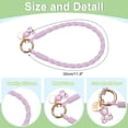 thumbnail image 2 of Cinta de cristal de silicona, 33 cm (13") con broche y oso para mujeres, tarjeta de identificación de teléfono (morado), 2 of 6